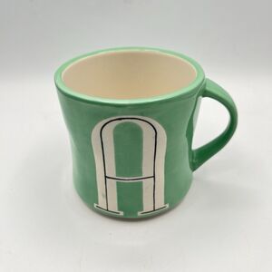 Anthropologie Hand Painted "A" Mug Cup Monogram Letter
